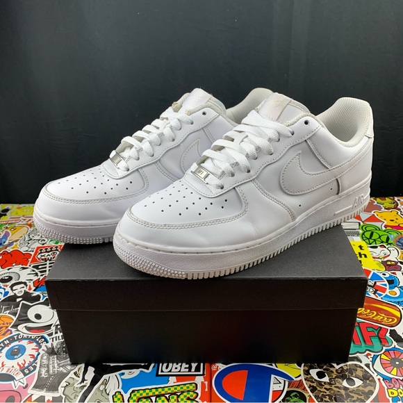 nike air force all white mens